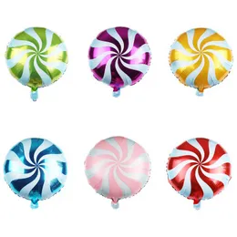 F￤rgglad godisfolie ballonger Lollipop Windmill helium ballong f￶delsedagsfest dekoration baby shower barn uppbl￥st leksak