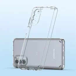 Telefonfodral f￶r Motorola Moto G42 G32 G62 5G Mobilt￤ckning 1,5 mm transparent Clear Acrylic TPU -st￶ts￤ker D1