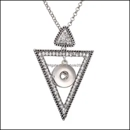 Collane a ciondolo Crystal Collana geometrica Crystal Crystal Collane a pendente a scatto da 18 mm per donne Regali di gioielli DR DHSELLER2010 DHB86