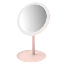 Moda LED Compact espelhos 3 Light Intelligent Desktop Makeup Mirror Charging USB