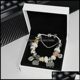 Charm Bracelets Charm Bracelets Jewelry High Quality Glamour Suitable For Pandora Sier Plated Diy Beaded Pendant Bracelet Original Bo Otcjr