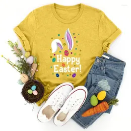 Women's T Shirt Women Tops Easter Short Sleeve Casual Fashion Blouse Bodysuit Ladies Cotton Long