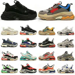 Laufschuhe Triple S Casual Schuhe Designer Männer Frauen Plattform Sneaker Schwarzweiß Beige dunkelorange Khaki rostrosa gezüchtete Minze Minze Herren Trainer Jogging Walking