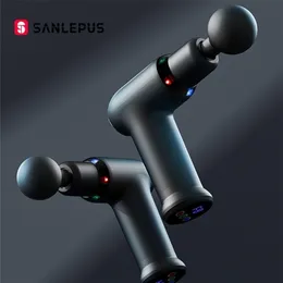 Full Body Massager SANLEPUS Cool LED Light Massage Gun Compress Electric Massager Deep Tissue Muscle Neck Body and Back Relaxation 220829