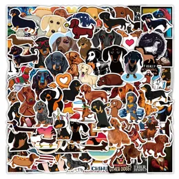 Calcomanías de skate de 100 piezas de dachshund accesorios impermeables para el perro pegatina para perros para skateboard equipaje de agua botella de agua calcomanías de automóviles para niños juguetes
