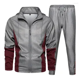 Men's Tracksuits 2022 Men's Hip Hop Tracksuit Mens Spring Clothing 2 Peças Sets Man Streetwear Zipper Jacets e Harem Pants Sweatshirt