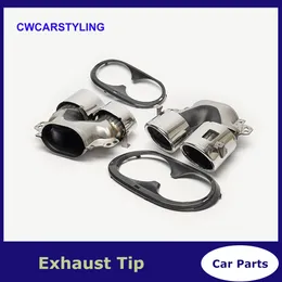 Rear Bumper Turbo Muffler Exhaust Tips Pipe Exits For Mercedes Benz W177 A35 C118 CLA35 X247 GLB35 A45S AMG Refitting