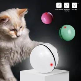 Cat Toys Smart Toy Interactive Electronic Self Rotating Roll Ball z lekką grę Pet Play Automatyczna USB dla Kitten