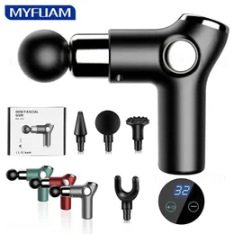 Massageador de corpo inteiro 32 Speed ​​Massage Gun Mini LCD exibir massageiro elétrico Muscle Muscle Mussage Armas de fáscia para fitness de vibrador corporal e pescoço 220829