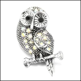 Chiusure Ganci Chiusure con strass Chunk Owl 18Mm Bottone a pressione Charms in zircone Bk per scatti Risultati di gioielli fai da te Fornitori Gi Dhseller2010 Dhckr