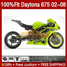 Injection Fairings For Daytona-675 02-08 Daytona 675 R 675R 02 03 04 05 06 07 08 Bodywork 148No.47 Daytona675 2002 2003 2004 2005 2006 2007 2008 OEM Body Kit green stock