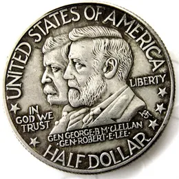 Stati Uniti 1937 Antietam mezzo dollaro placcato argento artigianale copia commemorativa moneta metallo muore fabbrica di produzione 2374