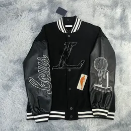 Ceket Beyzbol Markası L Vintage Erkekler Bombacı Katlar Mektup Nakış Sonbahar Erkek Hip Hop Gevşek Varsity Boyut M-3XL H3PI