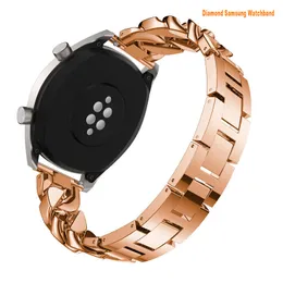 Titta på 3 20mm smarta remmar Wing Watchband 22mm Metal Steel rostfritt Milanese Band Rem för Samsung Galaxy Watch 4 Classic 5 Pro Watchbands