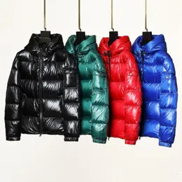 Men's Black Down Jacket Designer Puffer Jacket European and American Street Style Leather Jacket Thermal Inflatable Hoodie Size S-4XL