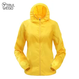 Jaquetas ao ar livre Hoodies TRVLWEGO Correndo Camping Caminhadas Esporte Casaco de Chuva AntiUV Ultraleve Jaqueta Bicicleta Bicicleta Windbreaker Outdoor Travel Mulheres Rosa 220830