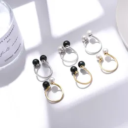 Cluster Ringe Mode Perle Ring Silber 925 Schmuck Offener Finger Für Frauen Hochzeit Party Verlobung Versprechen Geschenke Zubehör Großhandel