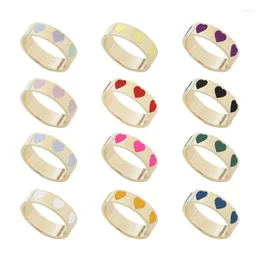 Wedding Rings E0BE 12 PCS Alloy Fashion Valentine Jewelry Gift For Women Girlfriend Mom