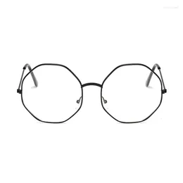 Sunglasses Frames Fashion Glasses Women Vintage Round Eyeglasses Frame Metal Myopia Optical Eyewear Transparent Lens Comfort Light Spectacle