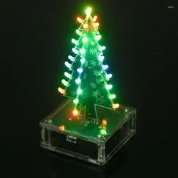 Weihnachtsdekorationen, DIY-Baumbau-Sets, buntes LED-Licht, elektronisches Modul, Jahr Weihnachten mit Musik