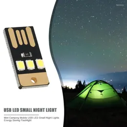 Luci notturne Mini campeggio mobile USB portachiavi LED piccola lampada portatile per tenda da escursionismo all'aperto a risparmio energetico