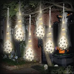 Other Festive Party Supplies Other Festive Party Supplies Halloween Decoration Hanging Light Up Spider Egg Sacs Outdoor Glowing Web Dhadk