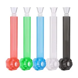 Smoking Colorful Plastic Portable DIY Dry Herb Tobacco Filter Waterbottle Bong Down Stem Innovative Design Cigarette Holder Handpipes High Quality DHL Free