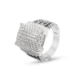 Pierścienie zespołu kabel pierścień diament i mężczyźni luksusowy Punk cyrkon Party modny pierścionek dla kobiet