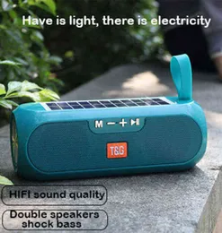 Portable Speakers Bluetooth speaker wireless solar speakers portable outdoor subwoofer support USB aux tf 3D stereo surround tws loudspeaker TG182 T220831