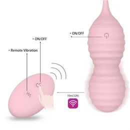 Skönhetsartiklar silikon kegel boll vaginal tät träning älskar ägg vibrator fjärrkontroll geisha ben wa balls sexiga produkter leksaker för kvinna