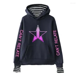 Herrtröjor Wawni Jeffree Star Fake Two Piece Hoodie Fashion Hooded Sweatshirt Pullover Cotton Polyester 2022 Hög kvalitet