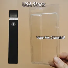 USA Stock Disposable Vape Pen Plastic Package Clamshell Blister E Cig Vaporizer Pen Packaging Case grossistpris En dag leverera