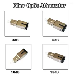 Fiber Optic Equipment 10 Pieces SC Female To Male Attenuator 3dB 5dB 10dB 15dB SM Single Mode Simplex FTTH Ethernet Networking