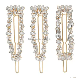 H￥rkl￤mmor Barrettes Fashion Bling Rhinestone Hair Clip Women Barrettes Luxury Accessoarer For Gift Party High Quality DHSeller2010 DHRR9