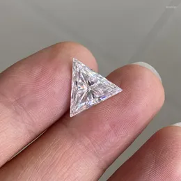 Perline taglio triangolo Moissanite Diamond 5x5mm a 9x9mm VVS1 Purezza GH Colore 0.5ct 3ct Lab Grown GRA Loose Gemstone