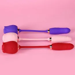 Rose Toy Vibrator Female Dildo for Women Clit Sucker Clitoris Stimulator Mimic Finger Wiggling Adults Goods Sex Toys