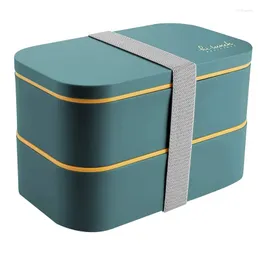 أدوات المائدة مجموعات Bento Box للبالغين الأطفال - 1.6L LUNDER Container Boxes Work Or Work أو School Snack Backing