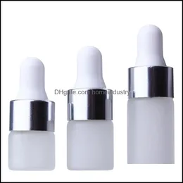 Storage Bottles Jars Dropper Bottle Mini 1Ml 2Ml L Cosmetic Jars Travel Transparent Frosting Empty Glass Containers Po Homeindustry Dhcl3