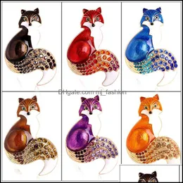 Pinos broches de broche fofo liga shinestone animal casat Cardigan Acessórios para amigos 426 H1 Drop Deliver