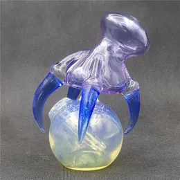 Bong d'acqua in vetro Bong Narghilè con tubo da 10 mm Giunto femmina Purple Dragon Claw Orb Bubbler CCG Borocilicate Dab Rig Oil Rigs Craftbong