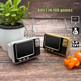 2022retro Portable Mini Game Players 3,0 tum handhållna videokonsoler AV -anslutning TV HD -skärm två för barndom