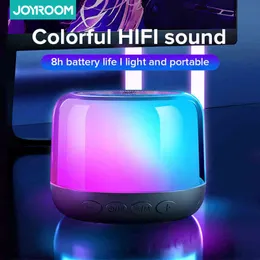 Tragbare Lautsprecher Joyroom Light Mini-Lautsprecher Bluetooth 5.1 Wireless 3D Stereo Outdoor Home Teather Sound Tragbarer Bluetooth-Lautsprecher Unterstützung TF T220831