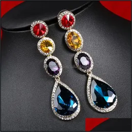 Dangle Chandelier Mecresh Design Ab Crystal Drop Kolczyki dla kobiet Oświadczenie łzy letnie moda biżuteria lulubaby dhdj5