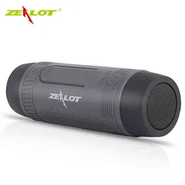 Alto -falantes portáteis Zealot S1 Caixa de som de bicicleta sem fio Bluetooth portátil com luz de luz de estéreo à prova d'água ao ar livre LED Subwoofer Surround T220831