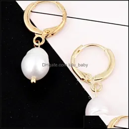 Dangle żyrandol Yup Stylowy koreański geometryczny romantyczny elegancki elegancki kolczyki dla słodkowodnych perłów eleganckie urok modne kobiety impreza j lulubaby dh253