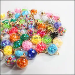 Pendant Necklaces S1823 Fashion Jewelry Colorf Diy Glass Ball Pendant Beads Bag Mobile Phone Clasp Earrings Accessories C3 Drop Deliv Dhag4