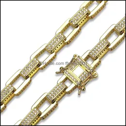 Cadeia de link 18K Bracelets de cadeia banhada a ouro da moda moda masculina Mulheres Luxo Bling Zirc￣o requintado Hip Hop 3487 Q2 Drop de FFSHOP2001 DH1TW