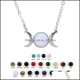 Pendant Necklaces Cute Delicate Necklace Mticolor Spherical Natural Stone Pendant For Female Girl Jewelry Drop Delivery 2021 Yydhhome Dhyys