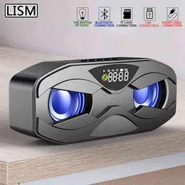 Portable Speakers M8 Cool Robot Design Bluetooth Speaker LED Rhythm Flash Wireless Loudspeaker FM Radio Alarm Clock TF Card Support Subwoofer T220831