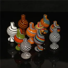 Palenie 25mm kolorowe szklane bańki Carb Cap z grubymi topy Pyrex czapki z kulkami do bez kopuły Quartz Banger Nails fajki wodne